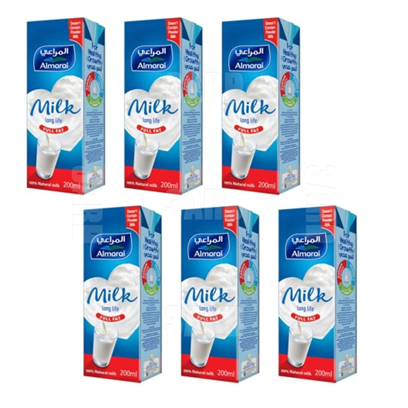 Almarai Full Cream Milk 200ml - Pack of 6