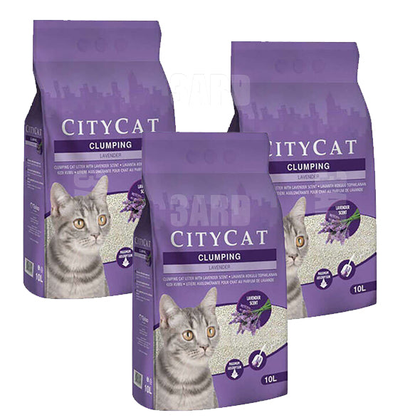 City Cat Litter Lavender 10L - Pack of 3