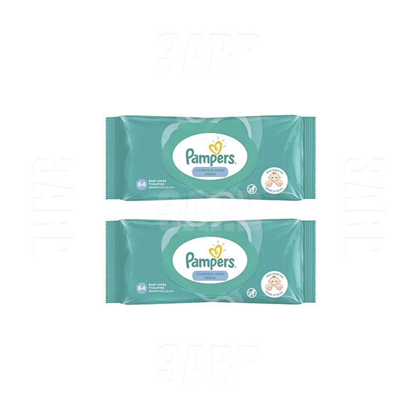 Pampers Baby Wipes 64 Wipes - Pack of 2