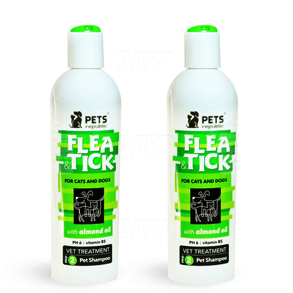 Pets Republic Flea & Tick Shampoo Almond 500ml - Pack of 2