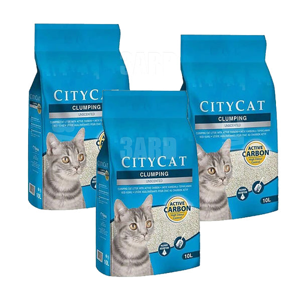City Cat Litter Carbon 10L - Pack of 3