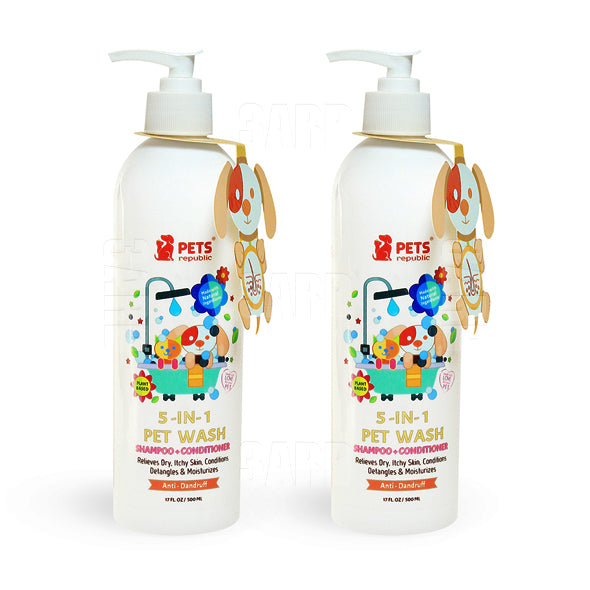 Pets Republic Shampoo 5 in 1 Yellow 500ml - Pack of 2