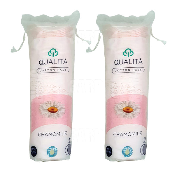 Qualita Cotton Pads Chamomile 70 Pcs - pack of 2