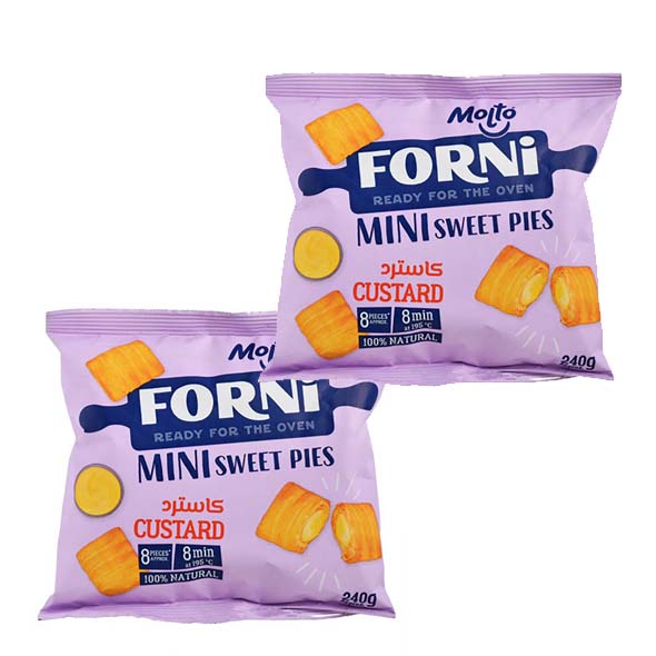 Molto Forni Mini Sweet Pies with Custard 240g - Pack of 2