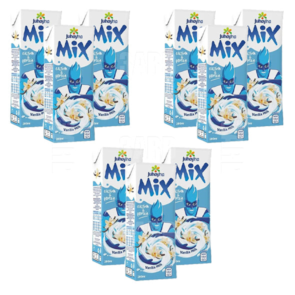 Juhayna Mix Milk with Vanilla 200ml - Pack of 9