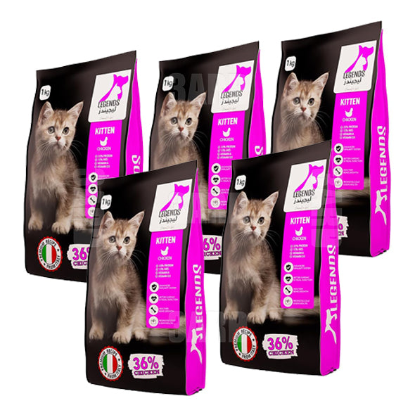 Legends Dry Food with Chicken for Kitten 1kg - Pack of 5