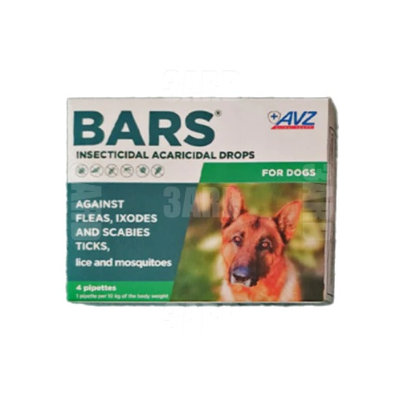 Bars Insecticidal Drops for Dogs (1 Dropper ) - Pack of 4