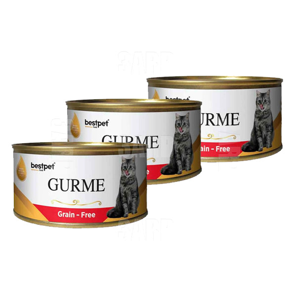 BestPet Wet Food Cat Adult Gurme Beef 100g - Pack of 3