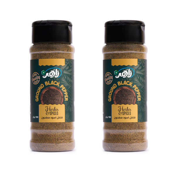 زاهر فلفل اسود مطحون ١٠٠جم - ٢ عبوة