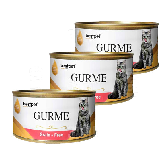 BestPet Wet Food Cat Adult Gurme Salmon Sterilized 100g - Pack of 3