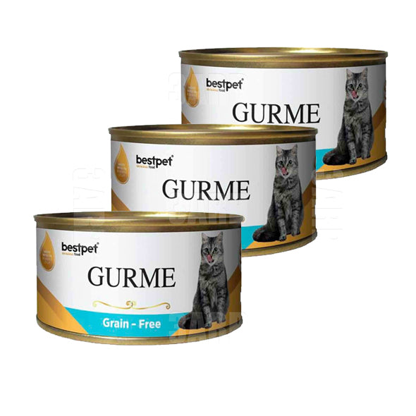 BestPet Wet Food Cat Adult Gurme Tuna & Anchovy 100g - Pack of 3