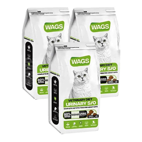 Wags Urinary S/O Adult Cat 2kg - Pack of 3