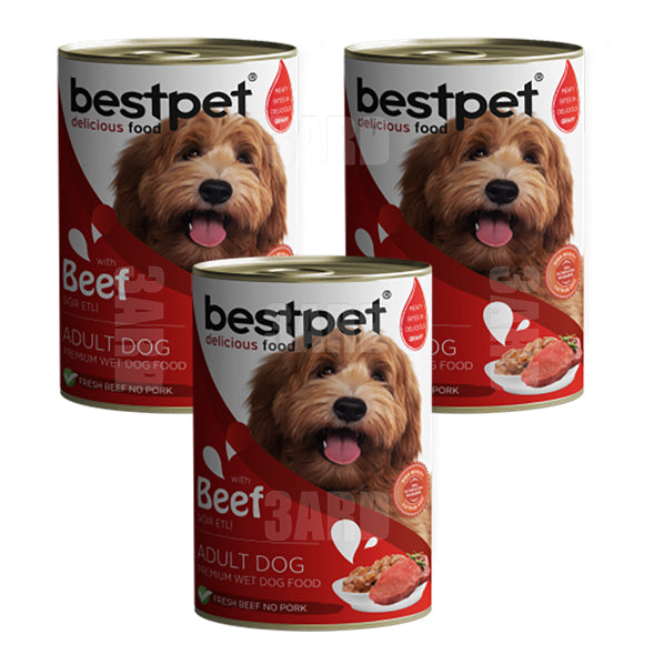 BestPet Wet Food Dog Adult Beef 400g - Pack of 3