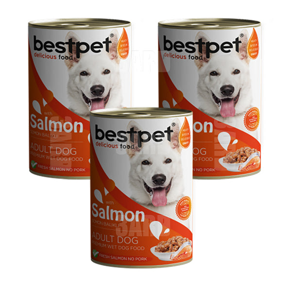 BestPet Wet Food Dog Adult Salmon 400g - Pack of 3