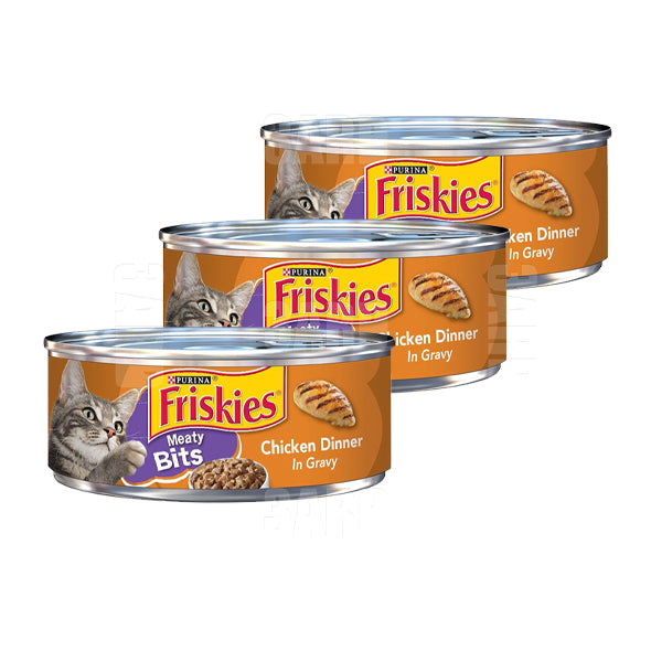 Friskies Wet Food Cat Chicken Dinner 156g - Pack of 3