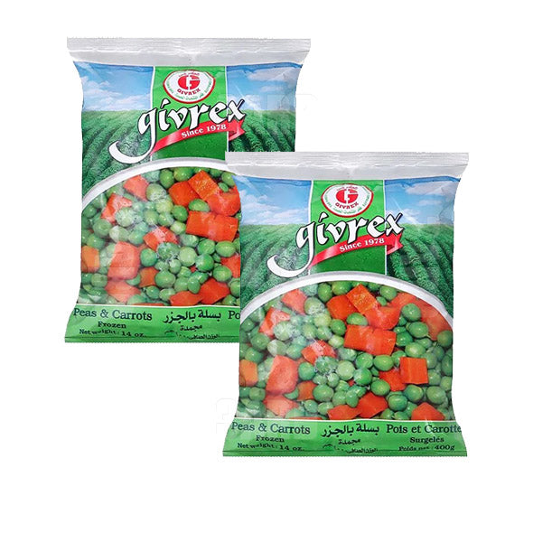 Givrex Frozen Peas & Carrots 400g - Pack of 2