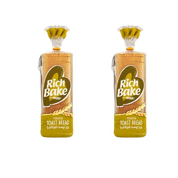 Rich Bake Focaccia Toast Bread 500g - Pack of 2