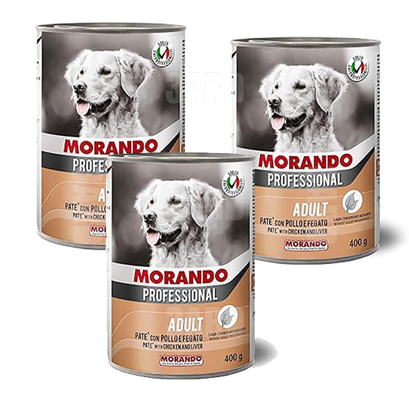 Morando Adult Dog Chicken & Liver 400g - Pack of 3