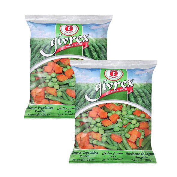 Givrex Frozen Mixed Vegetables 400g - Pack of 2