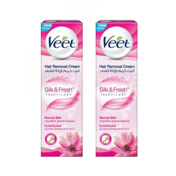 Veet Hair Removing Cream for Normal Skin 100ml - Pack of 2