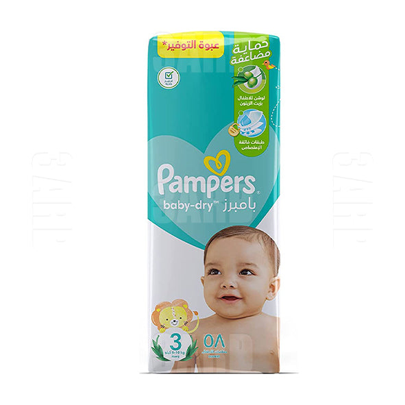 Pampers Diaper Size 3 (6-10 Kg) 58 pcs - Pack of 1