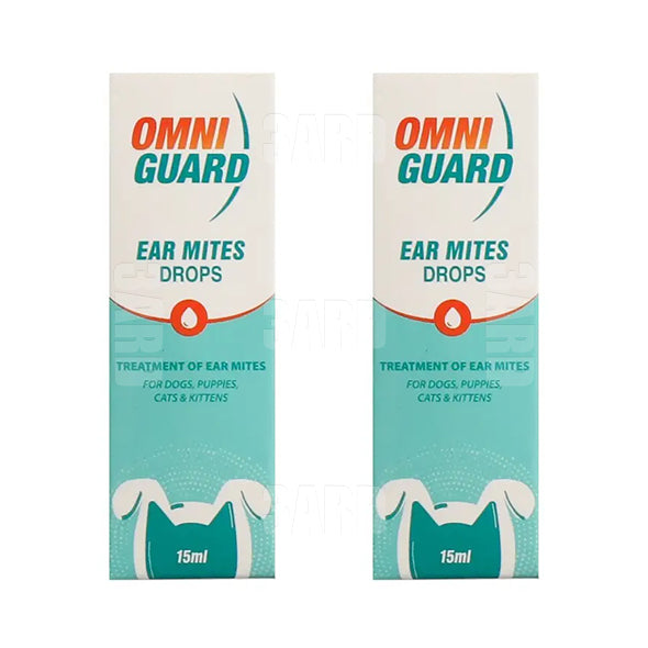 Omni Guard Ear Mites Drops 15ml - Pack of 2