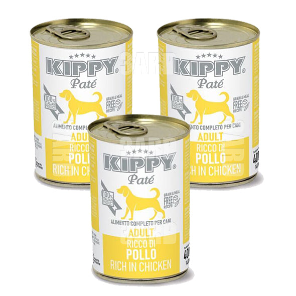 Kippy Wet Food Dog Adult Pate Rice in Chicken 400g - Pack of 3