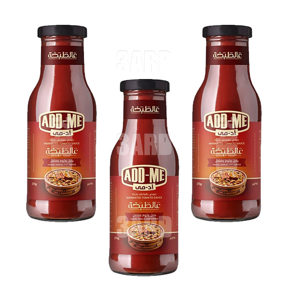 Add Me Tomato Sauce with Onion Garlic & Pepper 375ml - Pack of 3