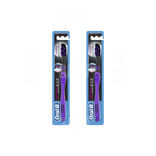 اورال بي فرشاة اسنان الترا رفيعة للثة الحساسة أسود ١ق - ٢ عبوة