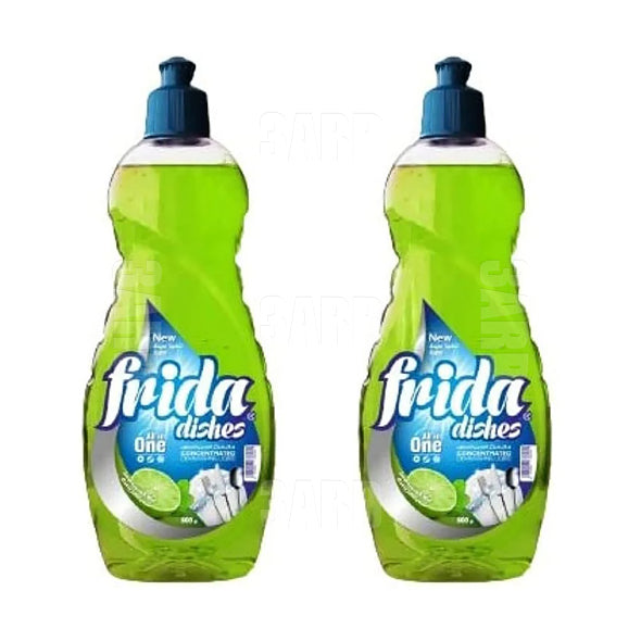 Frida Dish Wash Liquid Green Lemon & Mint 600ml - Pack of 2