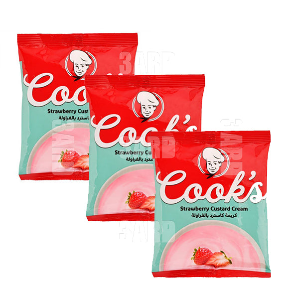 Cook's Custard Strawberry 50g - Pack of 3