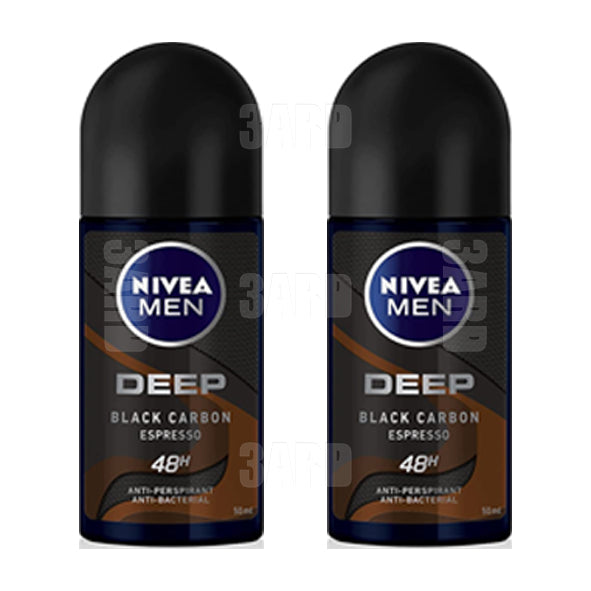 Nivea Roll on for Men Deep Espresso 50ml - Pack of 2