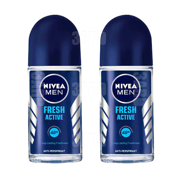 Nivea Roll on for Men Fresh Active 50ml - Pack of 2