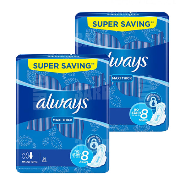 Always Maxi Trio Pack Extra Long 26 pads - Pack of 2