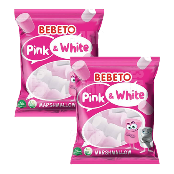 Bebeto Pink & White Marshmallow 60g - Pack of 2