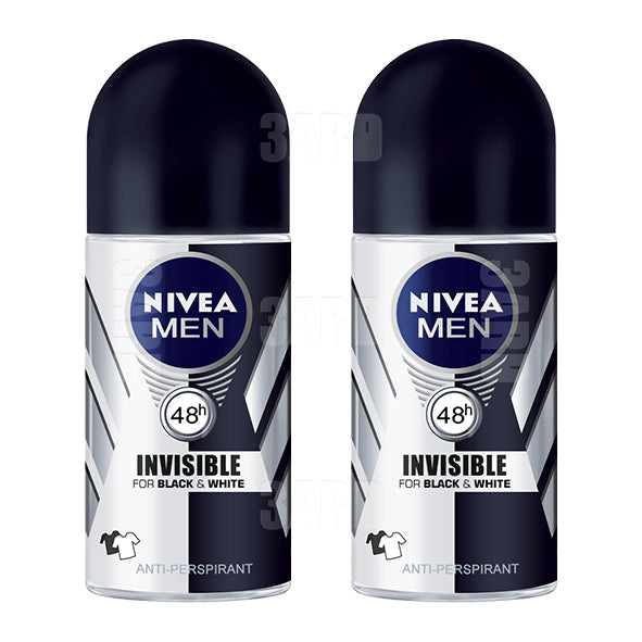 Nivea Roll on for Men Black & White Original 50ml - Pack of 2