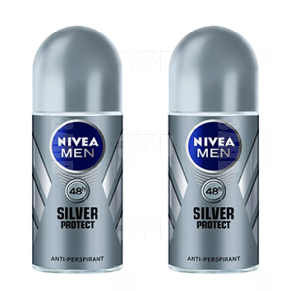 Nivea Roll on for Men Silver Protect 50ml - Pack of 2