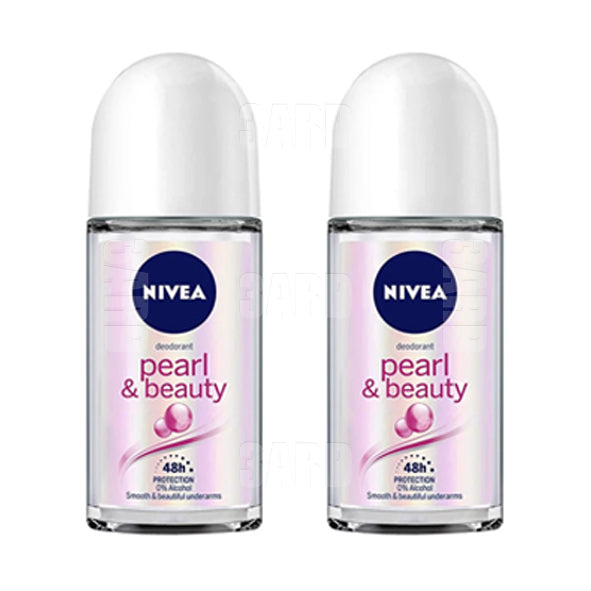 Nivea Roll on for Women Pearl & Beauty 50ml - Pack of 2
