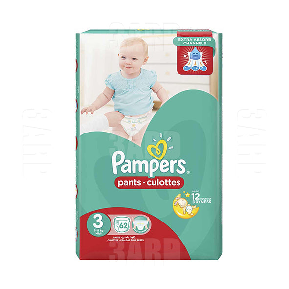 Pampers Pants Size 3 (6-11 Kg) 62 pcs - Pack of 1