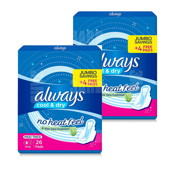 Always Maxi Trio Pack Long 26 pads - Pack of 2