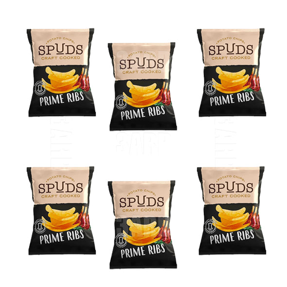 Spuds Potato Chips Prime Rips 40g - Pack of 6