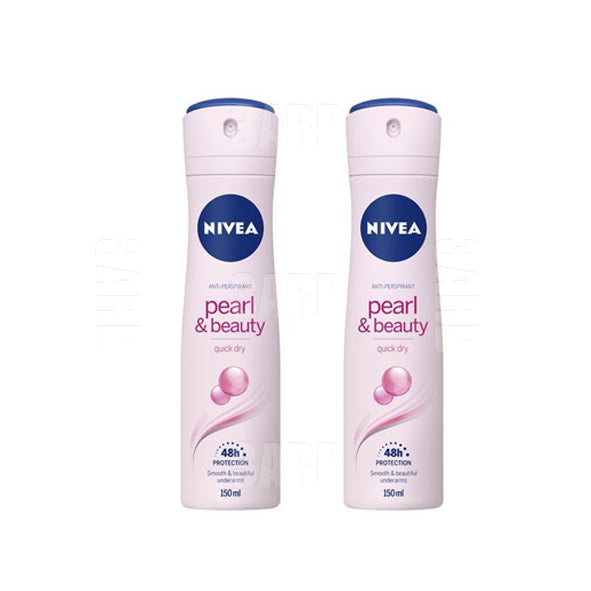 Nivea Spray for Women Pearl & Beauty 150ml - Pack of 2