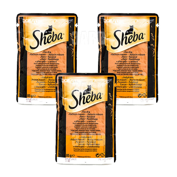 Sheba Wet Food Cat Duck & Turkey 85g - Pack of 3