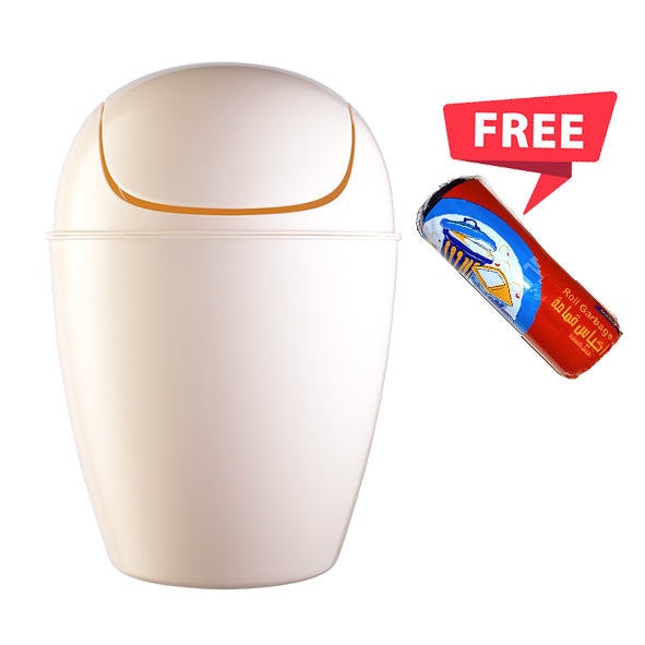 M-Design Tidy Casa Swing Bin 12L + Pack Track Garbage Roll 350g Free