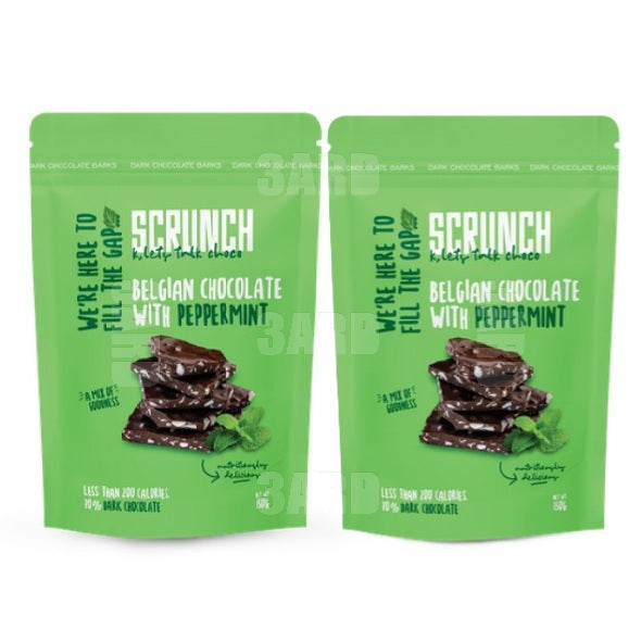 Scrunch Belgian Dark Chocolate with Mint 110g - Pack of 2