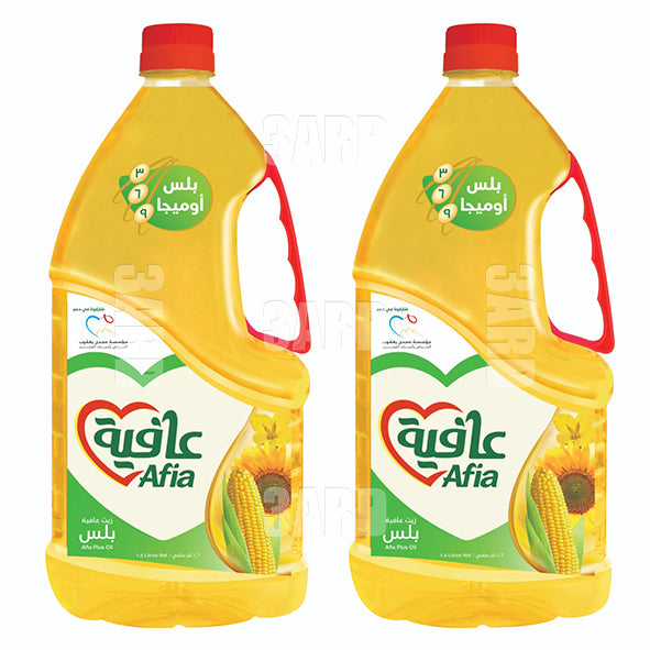 Afia Plus Corn Oil 1.6 L- Pack of 2