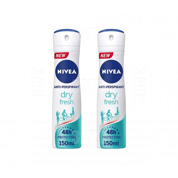 Nivea Spray for Women Dry Fresh 150ml - Pack of 2