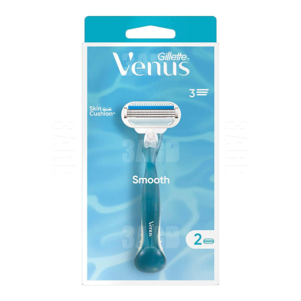 Gillette Venus Smooth Razor with 2 Cartridges - Pack of 1