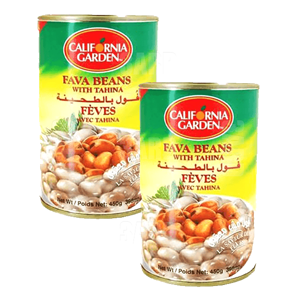 California Gardens Fava Beans with Tahini 400g - Pack of 2