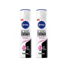 Load image into Gallery viewer, Nivea Spray for Women Black &amp; White Invisible Original 150ml - Pack of 2
